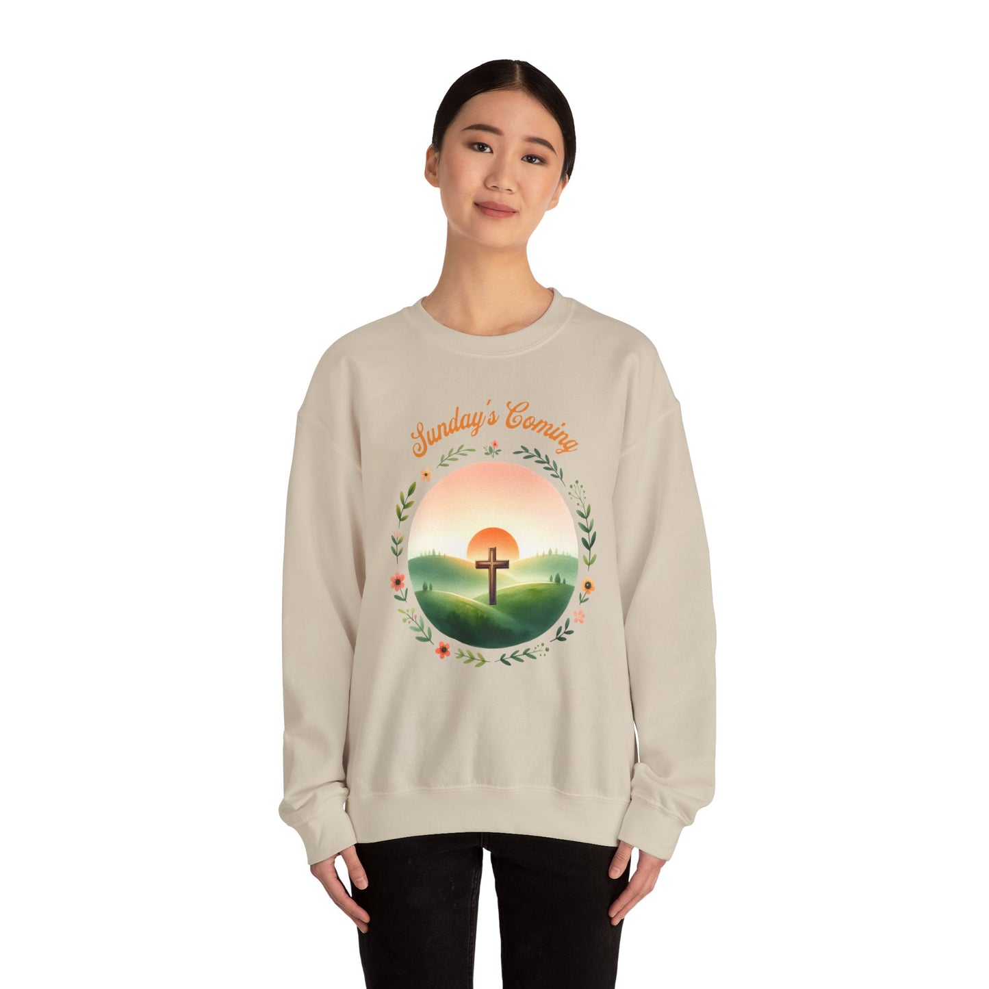Easter Sweatshirt, Resurrection Sweatshirt,Cross Sweatshirt, Faith-Based Apparel, Christian Gift, Cozy Religion Sweatshirt, Perfect for Church, Christian shirt