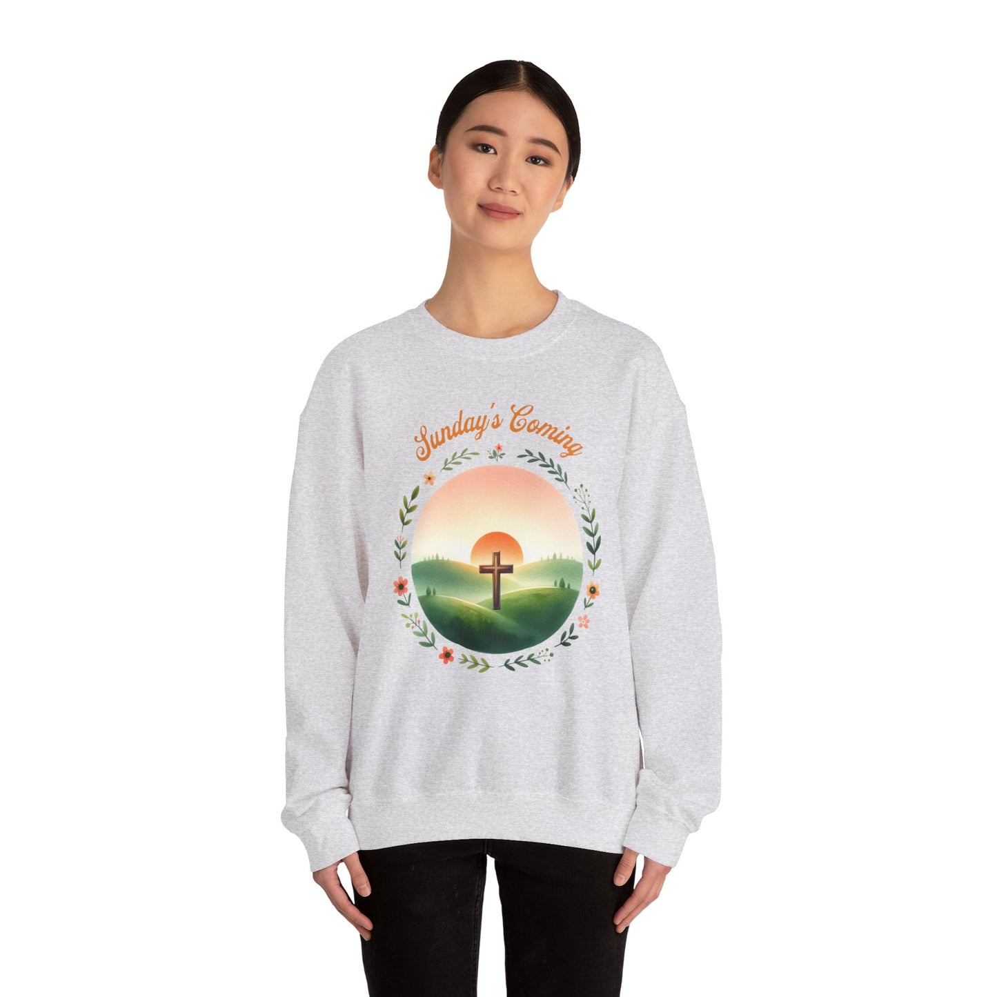 Easter Sweatshirt, Resurrection Sweatshirt,Cross Sweatshirt, Faith-Based Apparel, Christian Gift, Cozy Religion Sweatshirt, Perfect for Church, Christian shirt