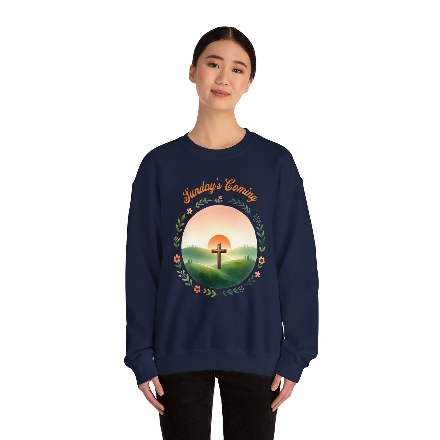 Easter Sweatshirt, Resurrection Sweatshirt,Cross Sweatshirt, Faith-Based Apparel, Christian Gift, Cozy Religion Sweatshirt, Perfect for Church, Christian shirt