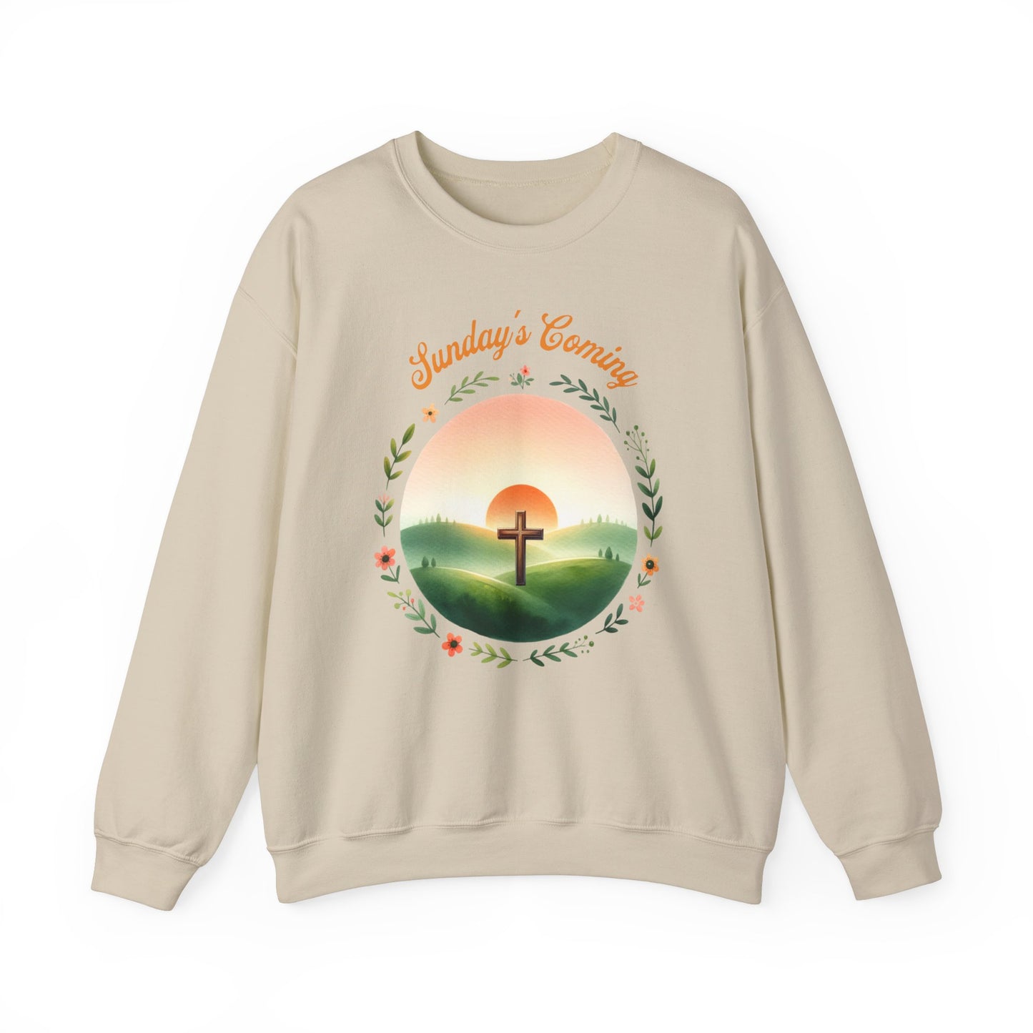 Easter Sweatshirt, Resurrection Sweatshirt,Cross Sweatshirt, Faith-Based Apparel, Christian Gift, Cozy Religion Sweatshirt, Perfect for Church, Christian shirt