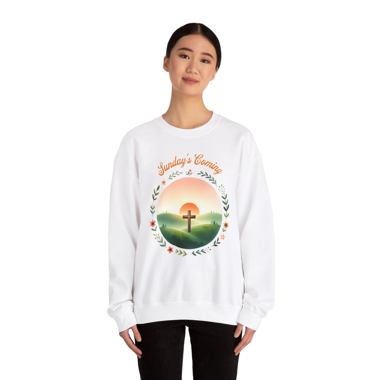 Easter Sweatshirt, Resurrection Sweatshirt,Cross Sweatshirt, Faith-Based Apparel, Christian Gift, Cozy Religion Sweatshirt, Perfect for Church, Christian shirt