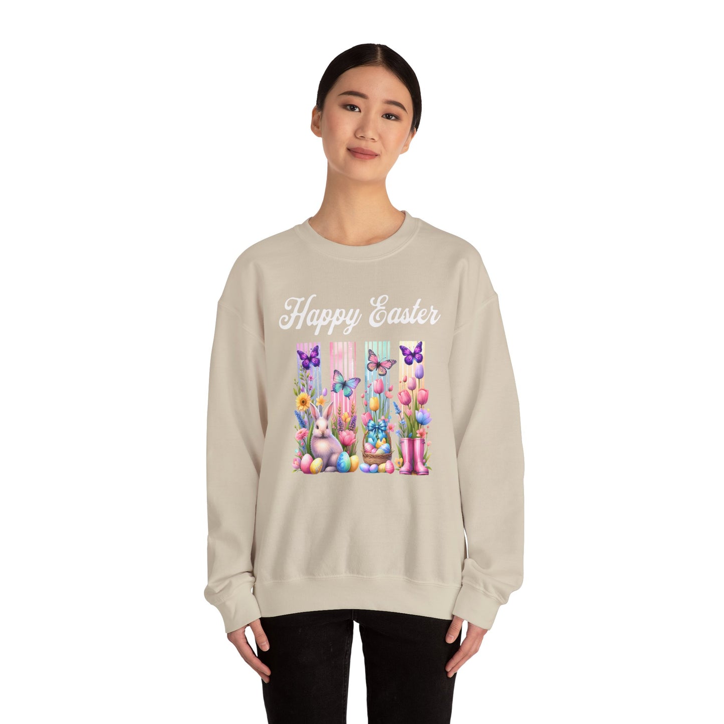 Easter Sweatshirt, Spring Sweatshirt, Bunny Sweatshirt, Spring sweater, Gifts for Her, Easter Celebrations, Spring Fashion, Matching family shirt