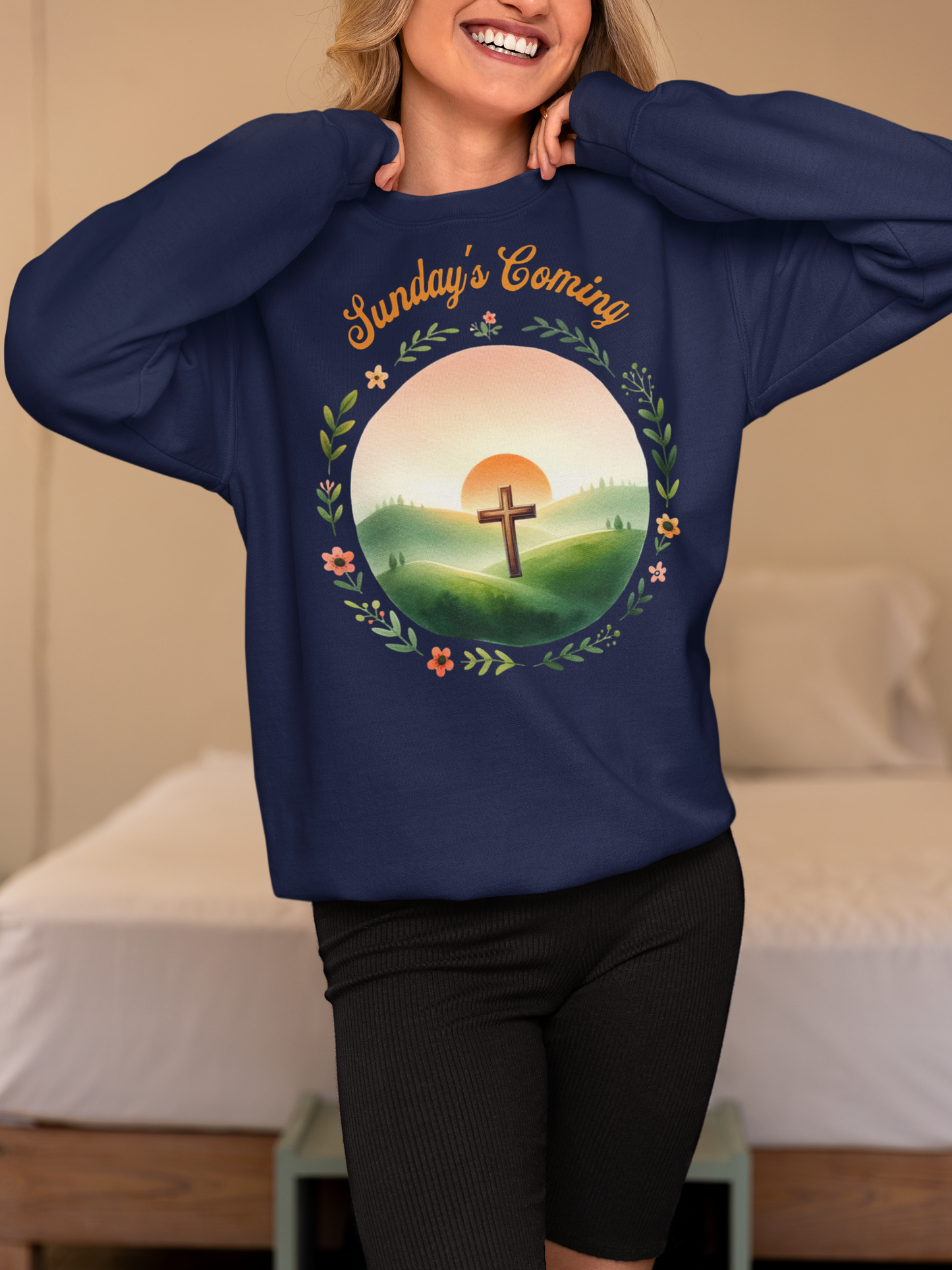 Easter Sweatshirt, Resurrection Sweatshirt,Cross Sweatshirt, Faith-Based Apparel, Christian Gift, Cozy Religion Sweatshirt, Perfect for Church, Christian shirt