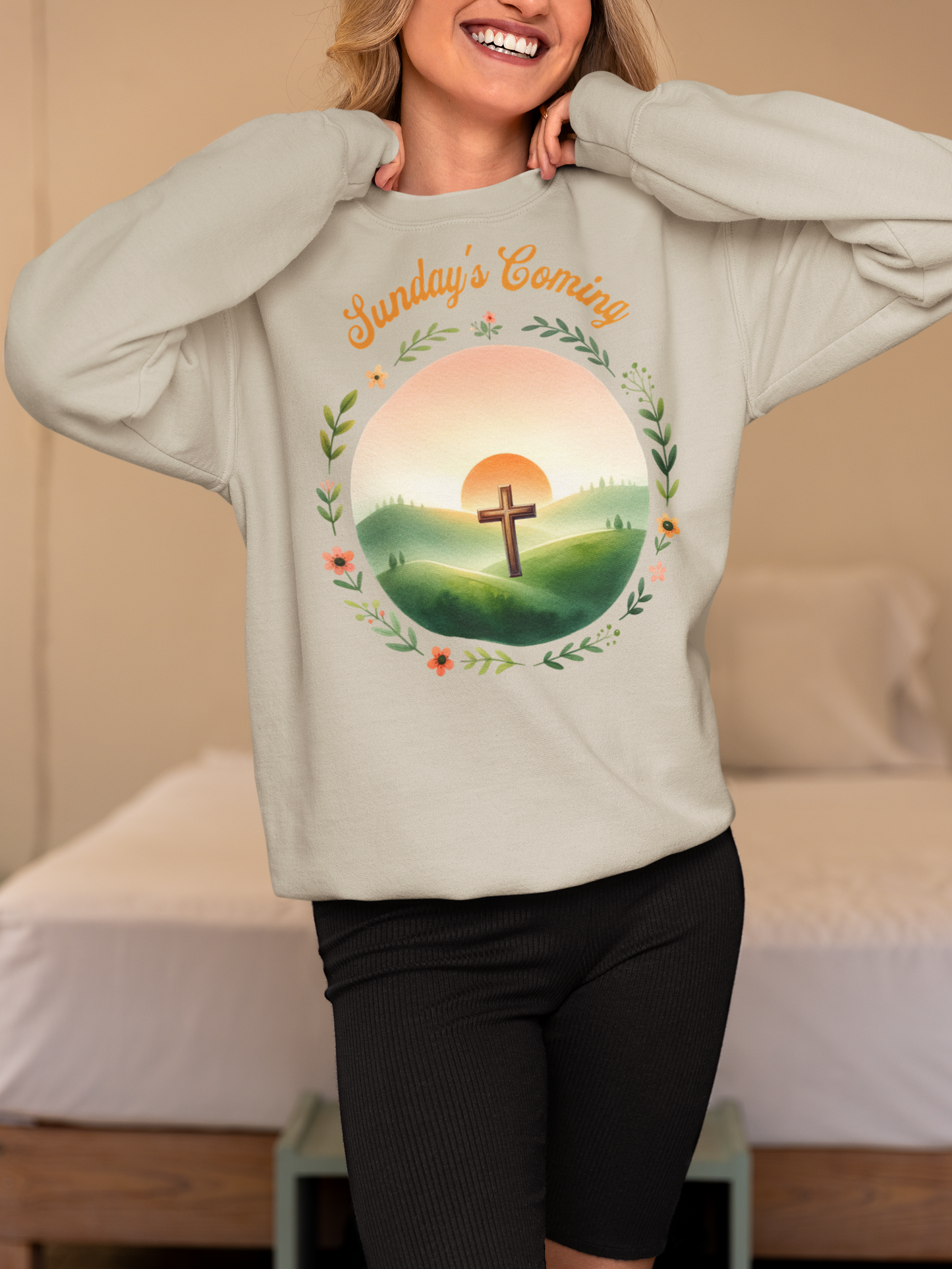 Easter Sweatshirt, Resurrection Sweatshirt,Cross Sweatshirt, Faith-Based Apparel, Christian Gift, Cozy Religion Sweatshirt, Perfect for Church, Christian shirt