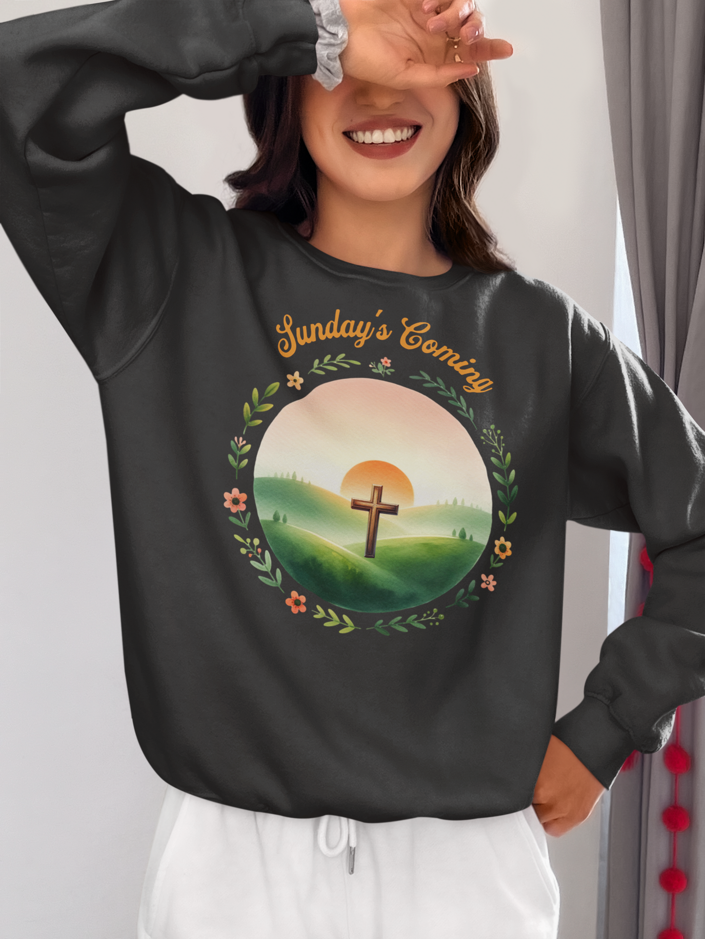 Easter Sweatshirt, Resurrection Sweatshirt,Cross Sweatshirt, Faith-Based Apparel, Christian Gift, Cozy Religion Sweatshirt, Perfect for Church, Christian shirt