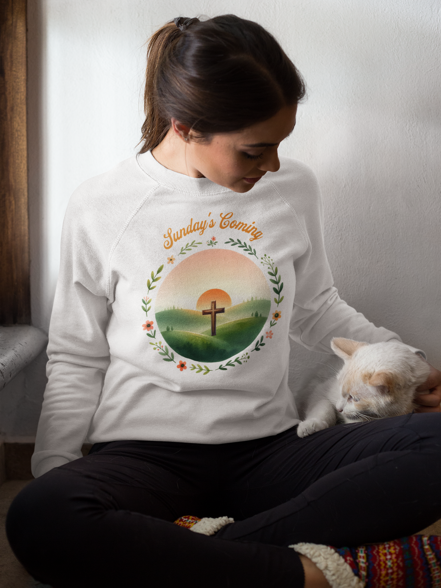 Easter Sweatshirt, Resurrection Sweatshirt,Cross Sweatshirt, Faith-Based Apparel, Christian Gift, Cozy Religion Sweatshirt, Perfect for Church, Christian shirt