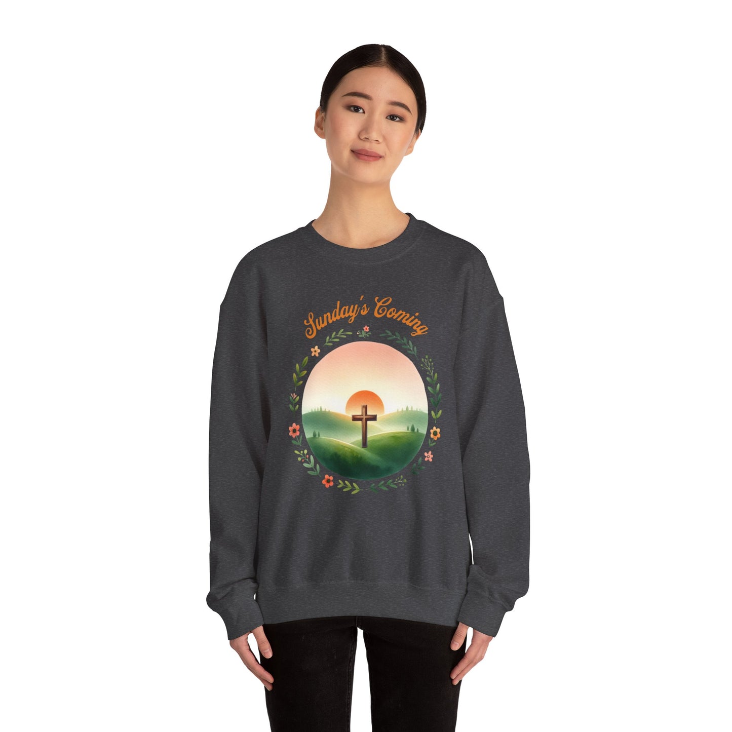 Easter Sweatshirt, Resurrection Sweatshirt,Cross Sweatshirt, Faith-Based Apparel, Christian Gift, Cozy Religion Sweatshirt, Perfect for Church, Christian shirt