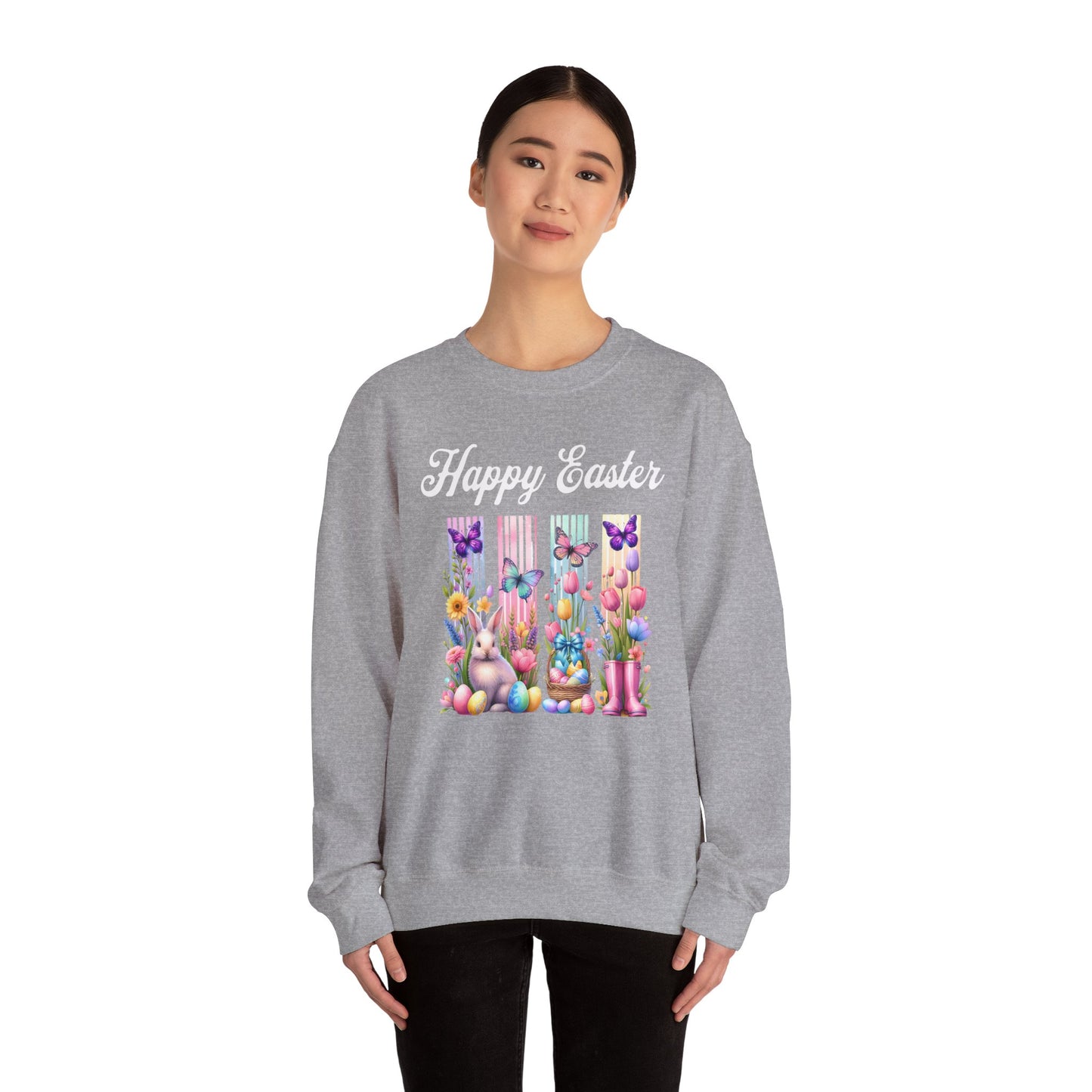 Easter Sweatshirt, Spring Sweatshirt, Bunny Sweatshirt, Spring sweater, Gifts for Her, Easter Celebrations, Spring Fashion, Matching family shirt
