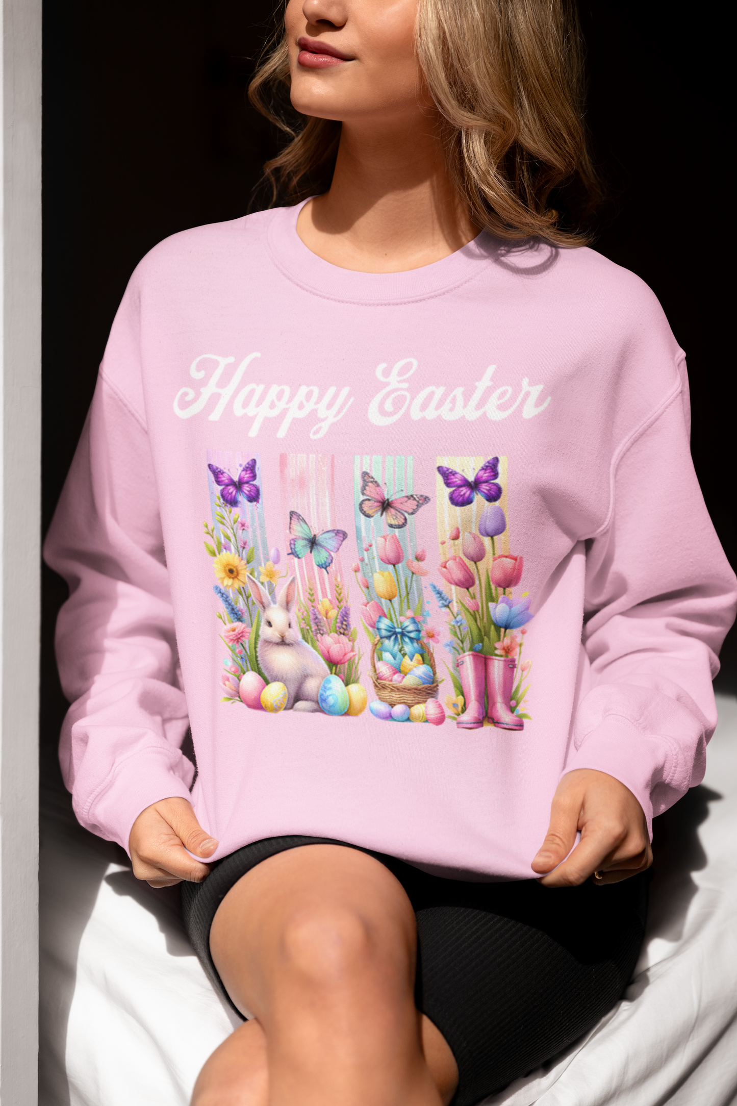 Easter Sweatshirt, Spring Sweatshirt, Bunny Sweatshirt, Spring sweater, Gifts for Her, Easter Celebrations, Spring Fashion, Matching family shirt