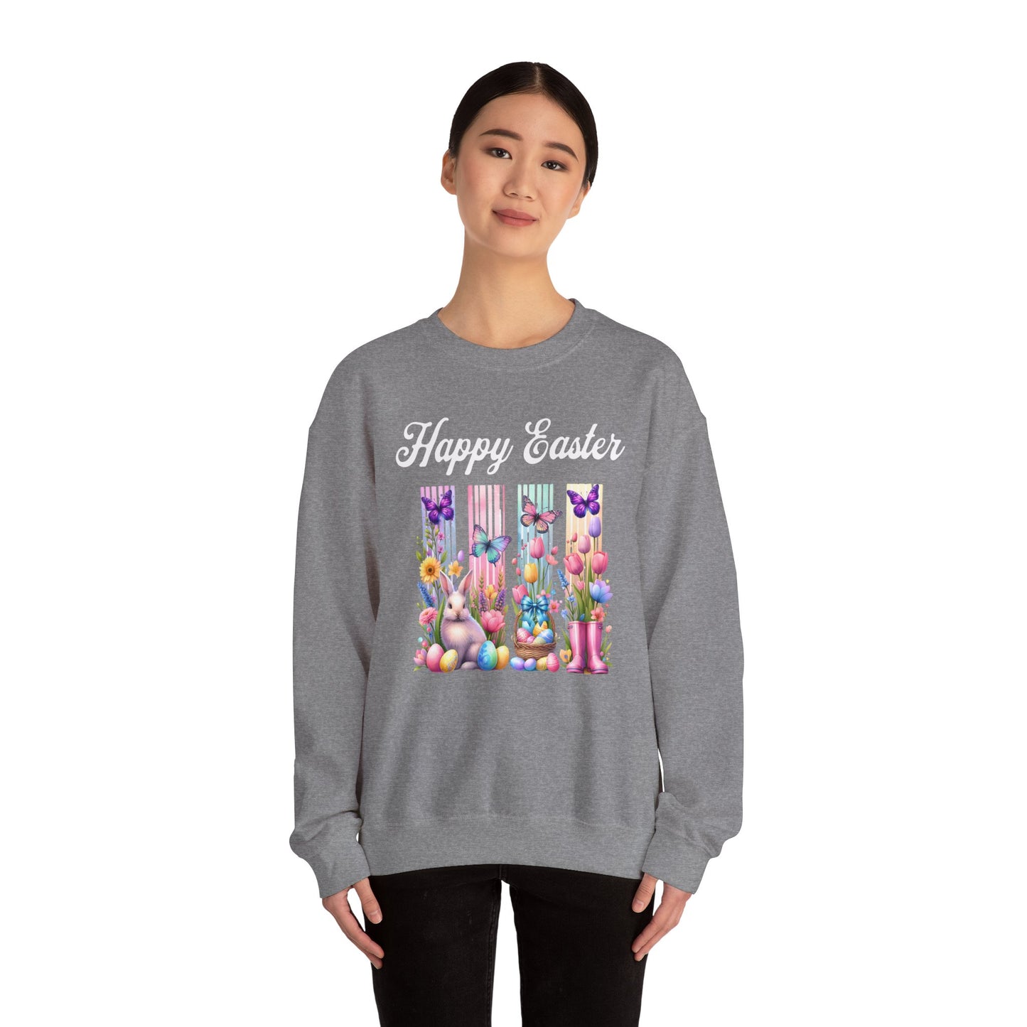 Easter Sweatshirt, Spring Sweatshirt, Bunny Sweatshirt, Spring sweater, Gifts for Her, Easter Celebrations, Spring Fashion, Matching family shirt